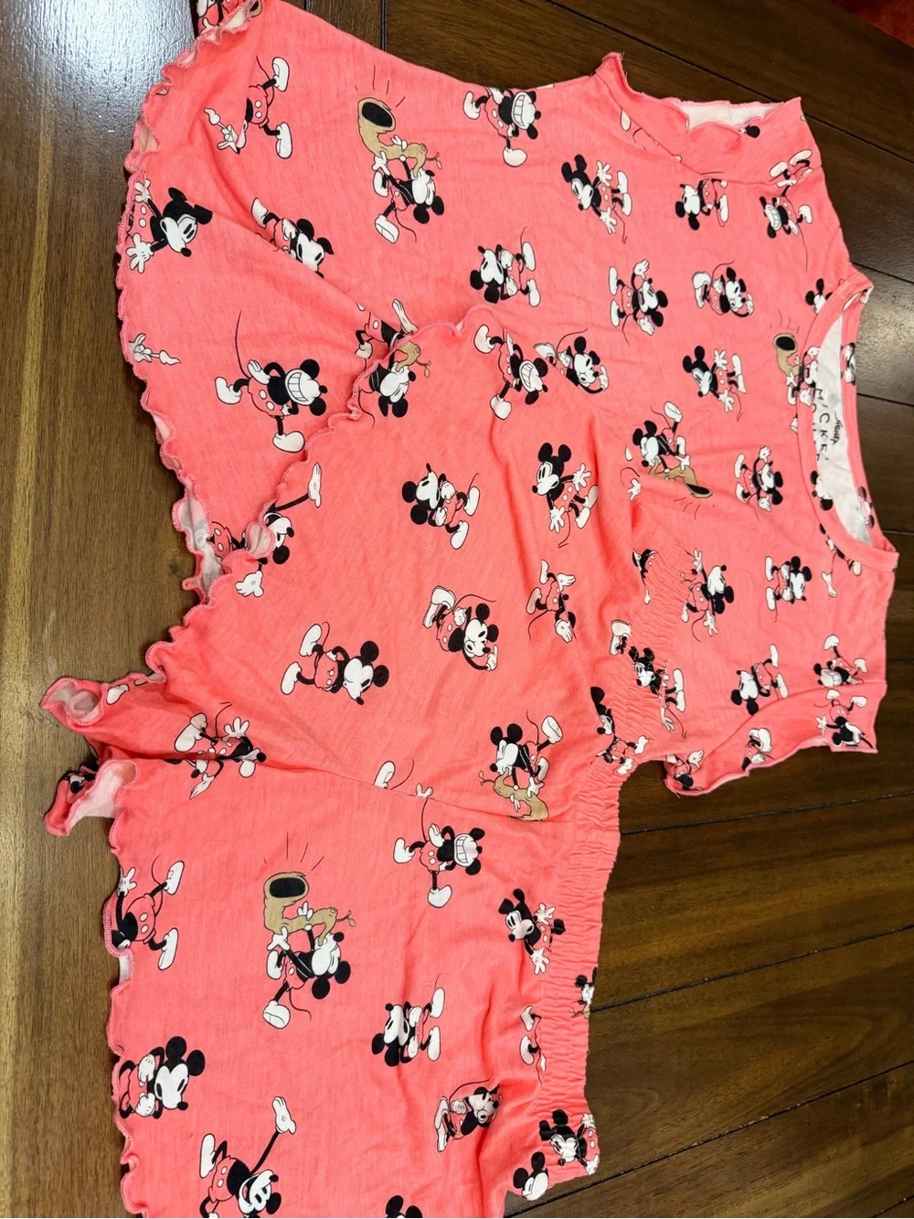 NWOT Disney Mickey Minnie Mouse Pajama Short Set M - Picture 7 of 8